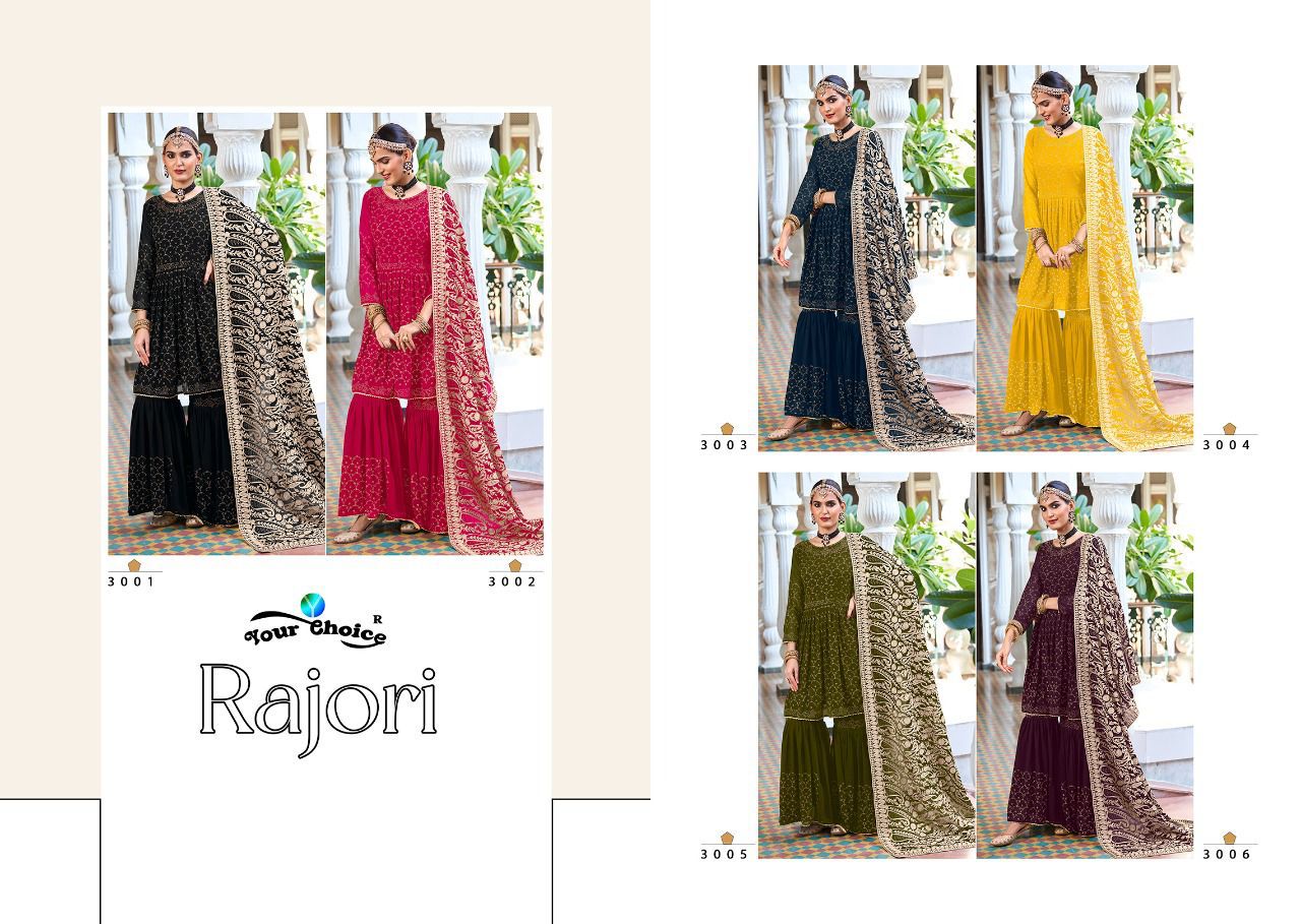 Your Choice Rajori Heavy Georgette Wedding Wear Designer Salwar Kameez Collection